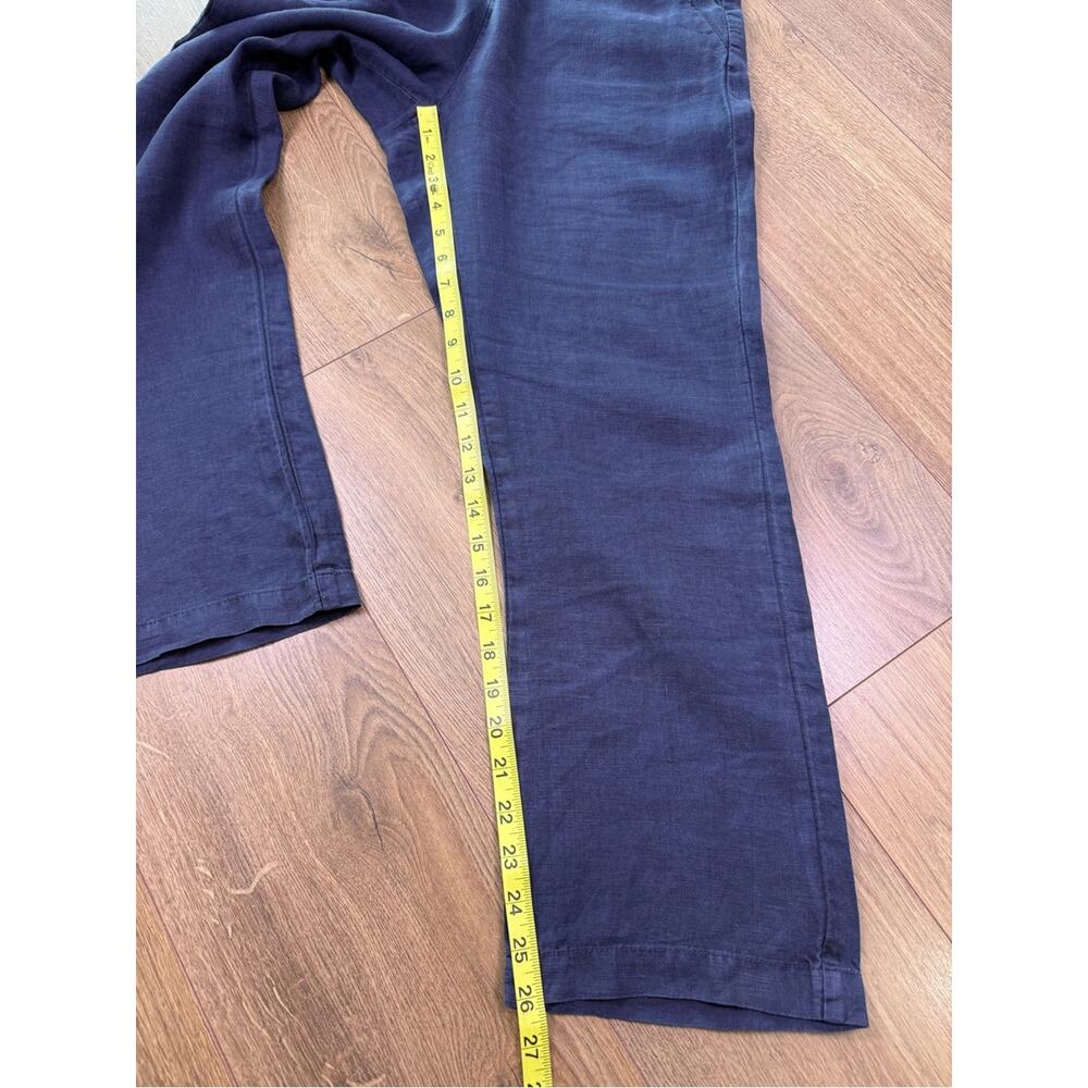 Michael Stars Nolan 100% Linen Drawstring Pants Nocturnal Navy Size XS - Picture 12 of 12
